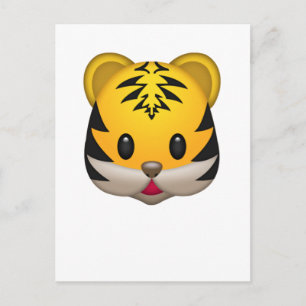 Postal Emoji de tigre mate