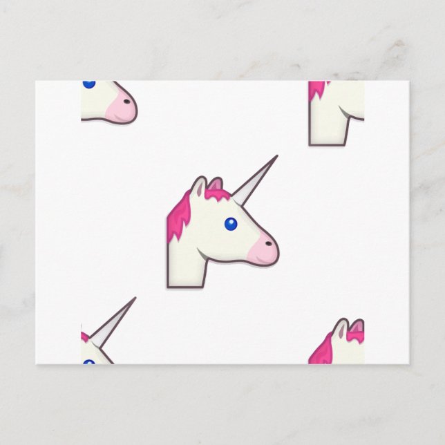 Postal emoji de unicornio (Anverso)