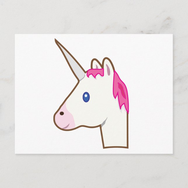 Postal Emoji de Unicornio (Anverso)