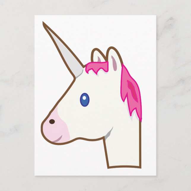 Postal Emoji de Unicornio (Anverso)