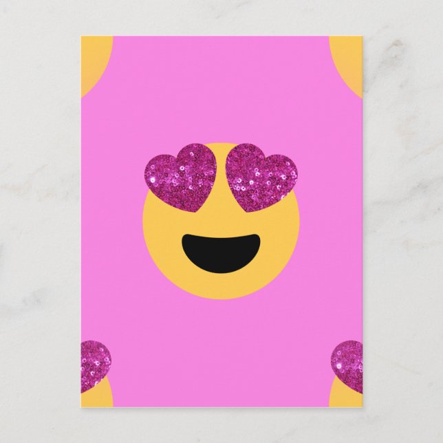 Postal emoji del ojo del corazón (Anverso)