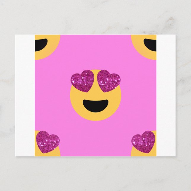 Postal emoji del ojo del corazón (Anverso)