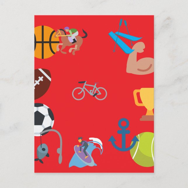 Postal emoji deportiva (Anverso)