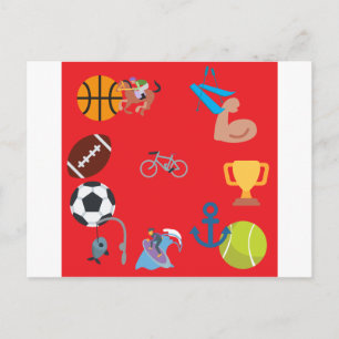 Postal emoji deportiva