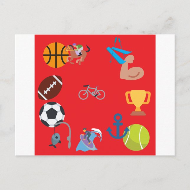 Postal emoji deportiva (Anverso)