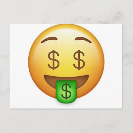 Postal Emoji divertidísima de Money Mouth