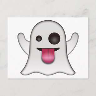 Postal Emoji fantasma asustada Diversión Guay