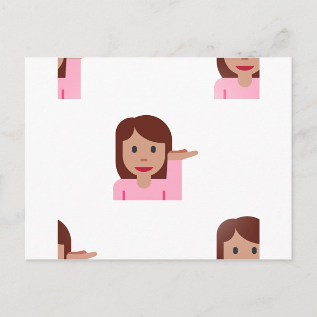 Postal emoji femenina (Anverso)