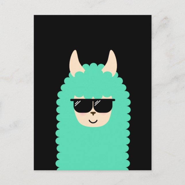 Postal Emoji fresca de la llama (Anverso)
