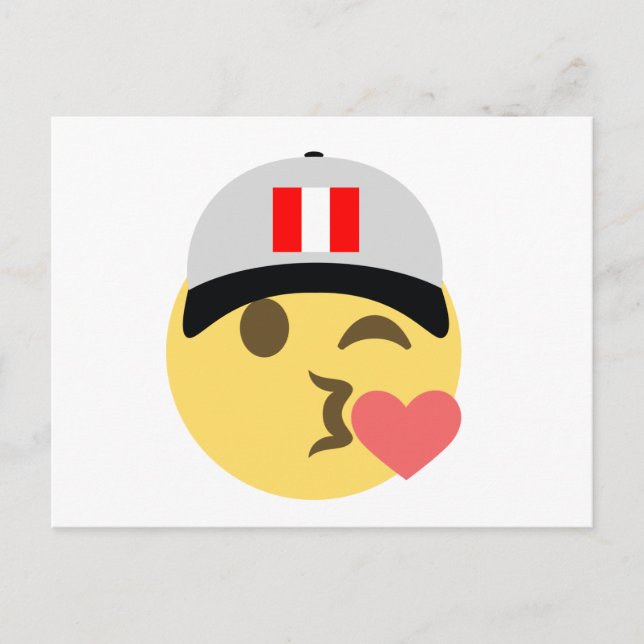 Postal Emoji Gorra Kiss (Anverso)
