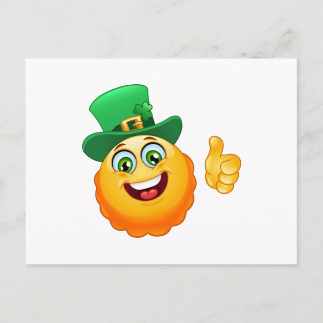 Postal emoji leprechaun (Anverso)