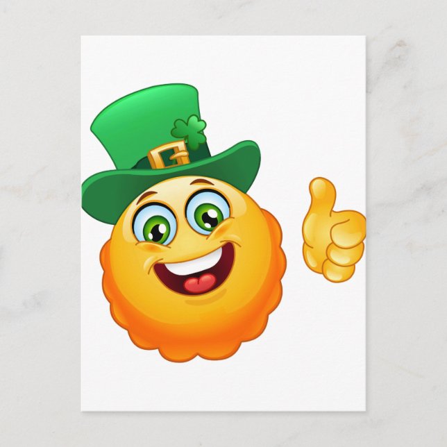 Postal emoji leprechaun (Anverso)