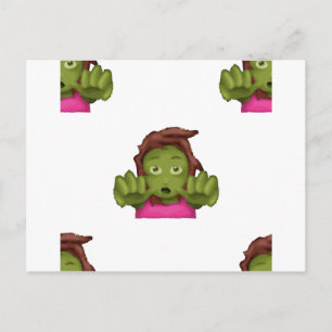 Postal emoji mujer zombie