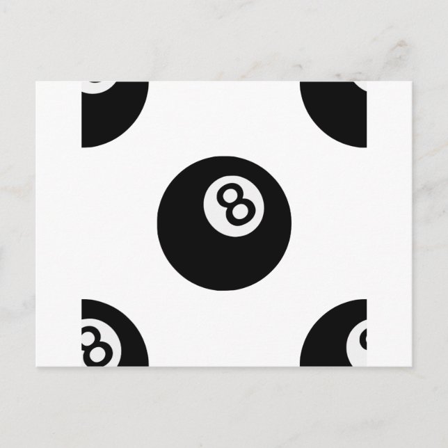 Postal emoji ocho bolas (Anverso)