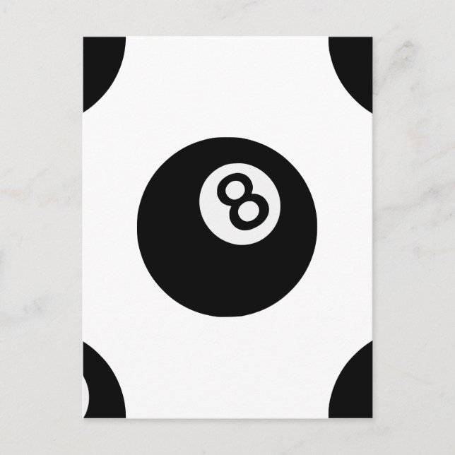 Postal emoji ocho bolas (Anverso)