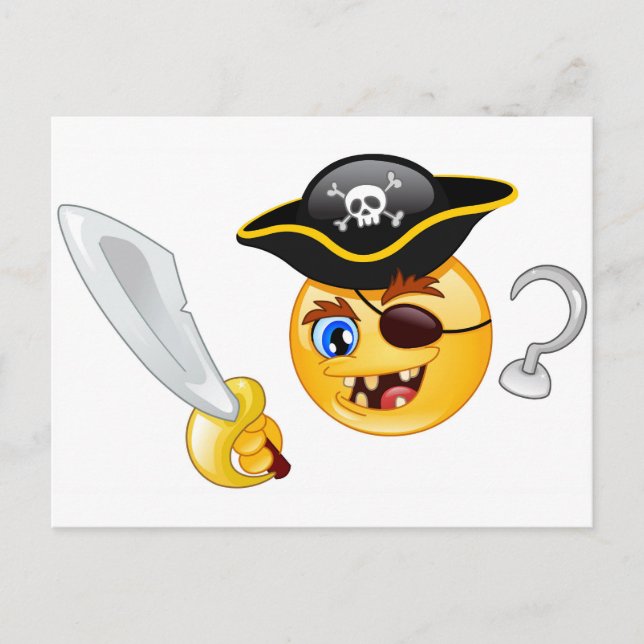 Postal emoji pirata (Anverso)