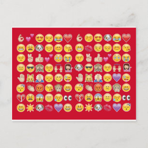 Postal emoji roja