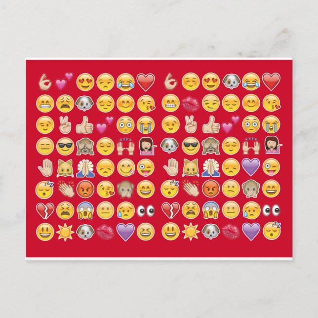 Postal emoji roja (Anverso)