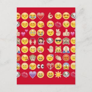 Postal emoji roja