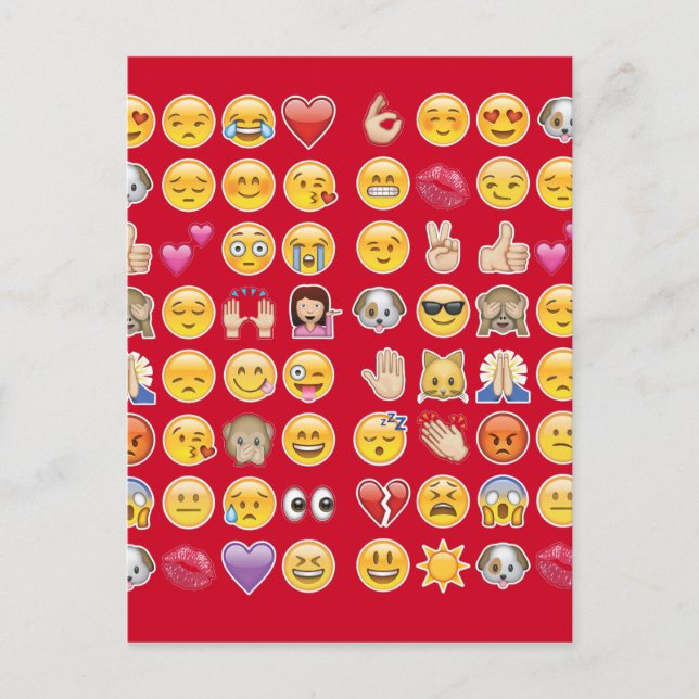 Postal emoji roja (Anverso)