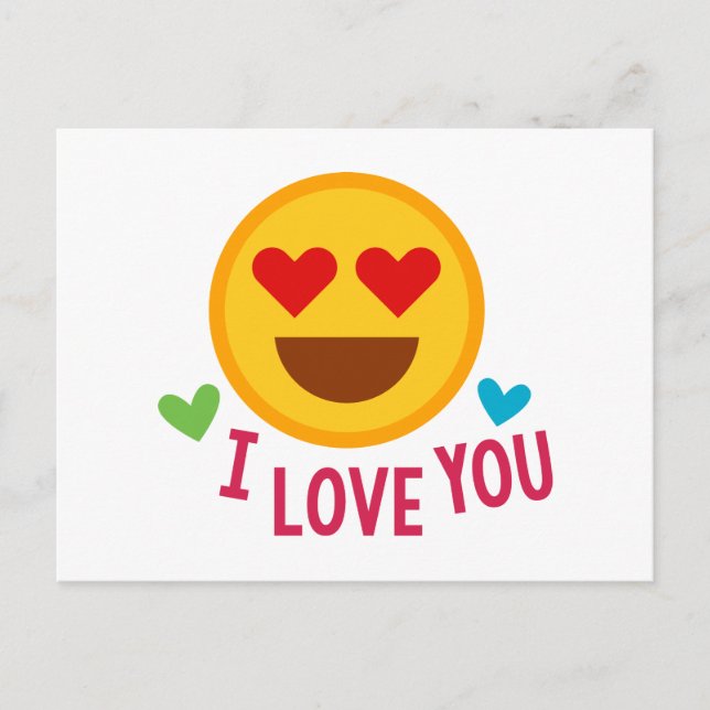 Postal Emoji te amo (Anverso)