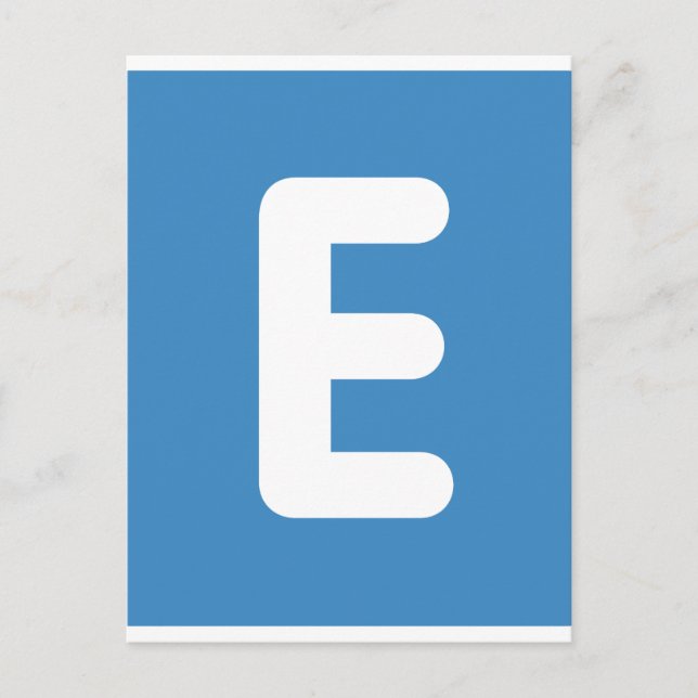 Postal emoji Twitter - Letra E (Anverso)