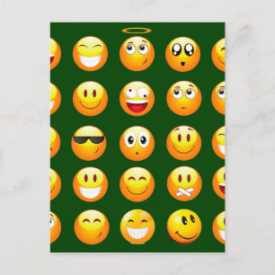 Postal emoji verde oscuro