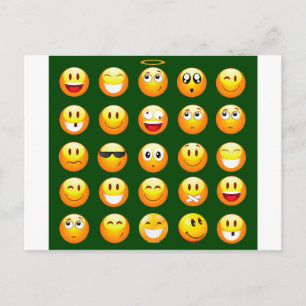 Postal emoji verde oscuro