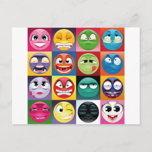 Postal emojis de arte pop