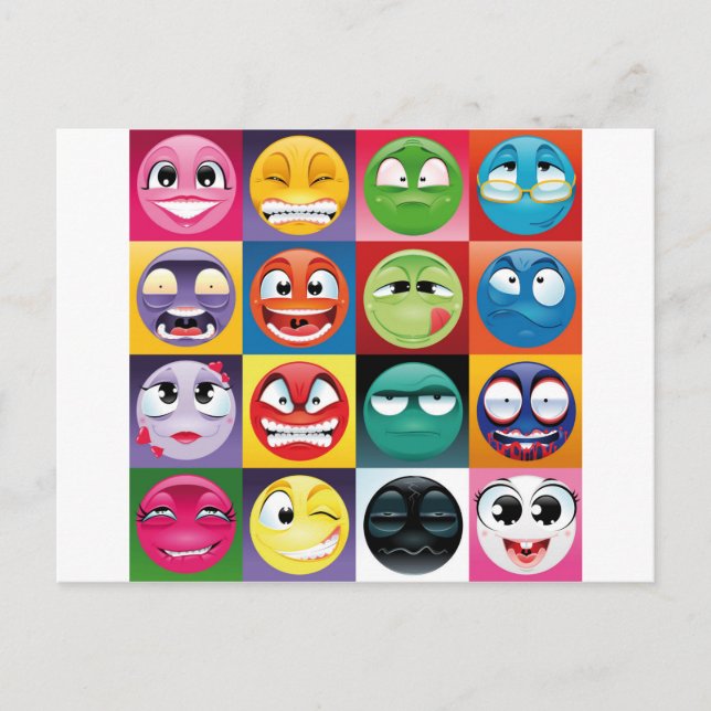 Postal emojis de arte pop (Anverso)