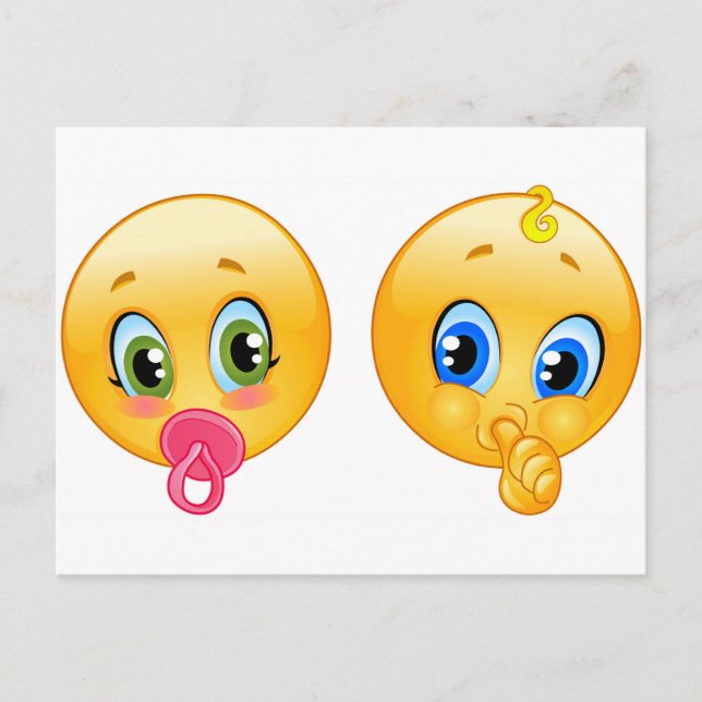 Postal emojis de bebé (Anverso)