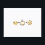 Postal Emojis de café emoji cansada   café = una emoji fe<br><div class="desc">Diseño de camisetas de corte que incluye la suma de una emoji cansada   café = una emoji feliz. Se puede usar en camisetas con posters de tazas y cualquier otra mercancía.</div>