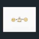 Postal Emojis de café emoji cansada   café = una emoji fe<br><div class="desc">Diseño de camisetas de corte que incluye la suma de una emoji cansada   café = una emoji feliz. Se puede usar en camisetas con posters de tazas y cualquier otra mercancía.</div>