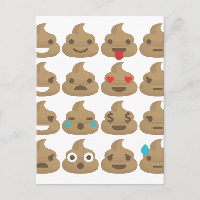 Postal emojis de poop (Anverso)