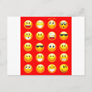 Postal emojis rojas