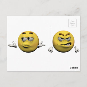 Postal Emoticon amarillento o