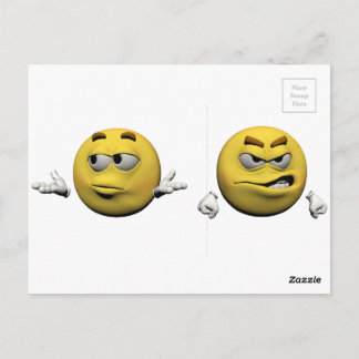 Postal Emoticon amarillento o