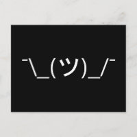 Emoticon de arbusto ¯\_(ツ)_/ Ø Kaomoji japonés