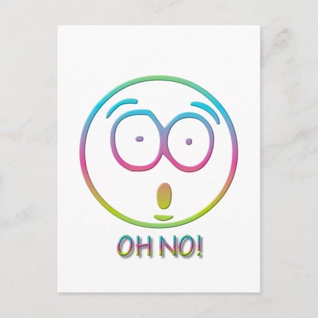 Postal Emoticón "¡Oh no!" (Anverso)