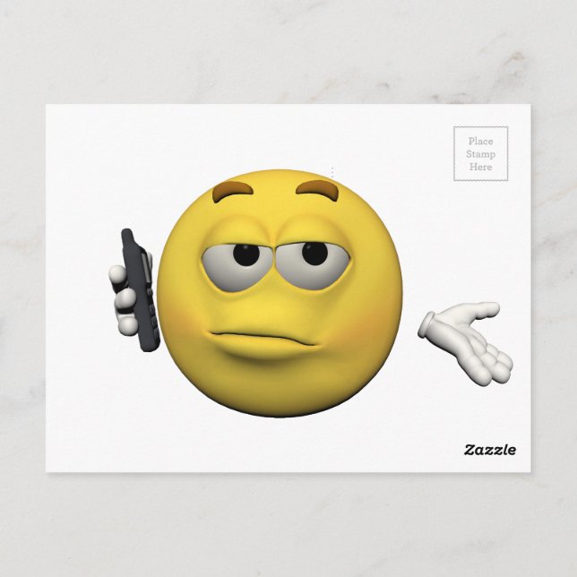Postal Emoticono de teléfono (Reverso)