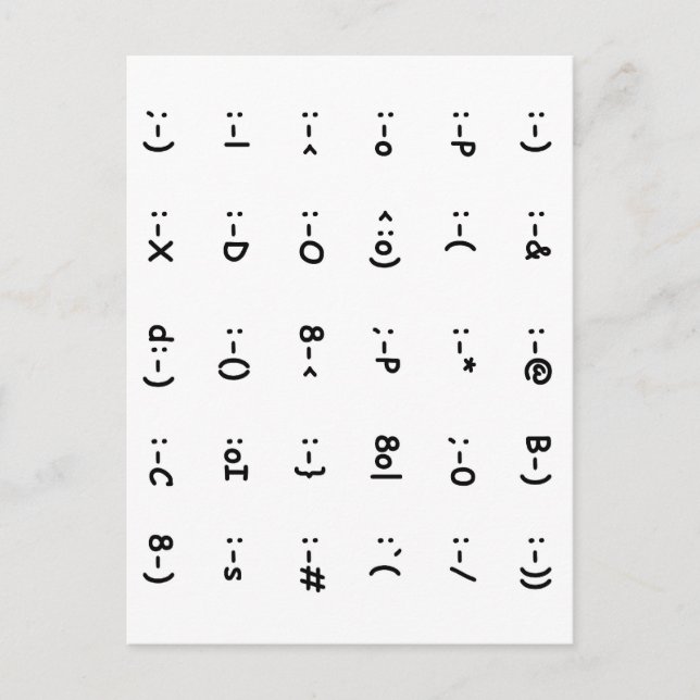 Postal Emoticonos (Anverso)