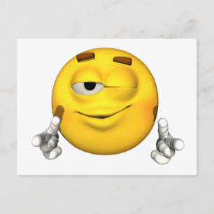 Postal Emotion Guy - Wink Postcard