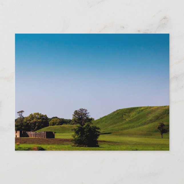 Postal Empalizada y Monks Mound, Ilinois (Anverso)