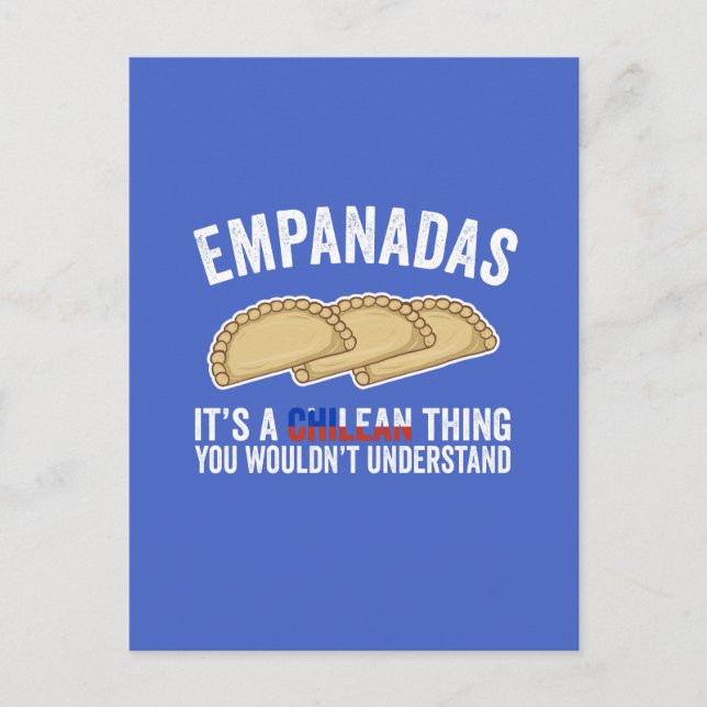 Postal Empanadas es algo chileno que no entenderías (Anverso)