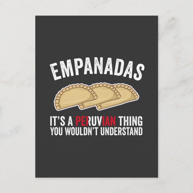 Postal Empanadas es algo peruano que no entenderías (Anverso)