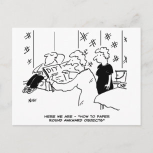 Postal Empapelando alrededor de objetos incómodos Diverti