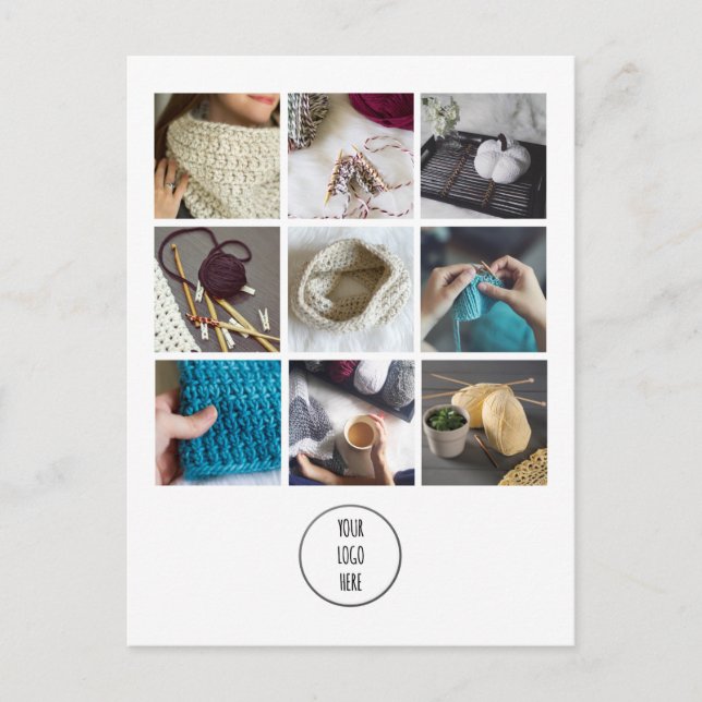 Postal Empaquetado de compras a mano Insertar Collage + C (Anverso)