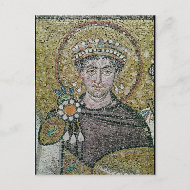 Postal Emperador Justinian I c.547 AD (Anverso)