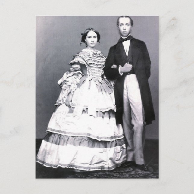 Postal Emperador y emperatriz de México #022M (Anverso)
