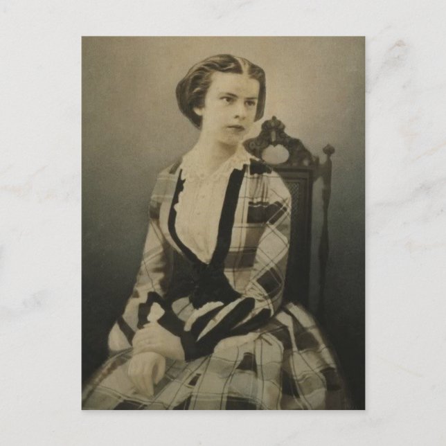Postal Emperatriz Elisabeth de Austria - Sisi - joven chi (Anverso)